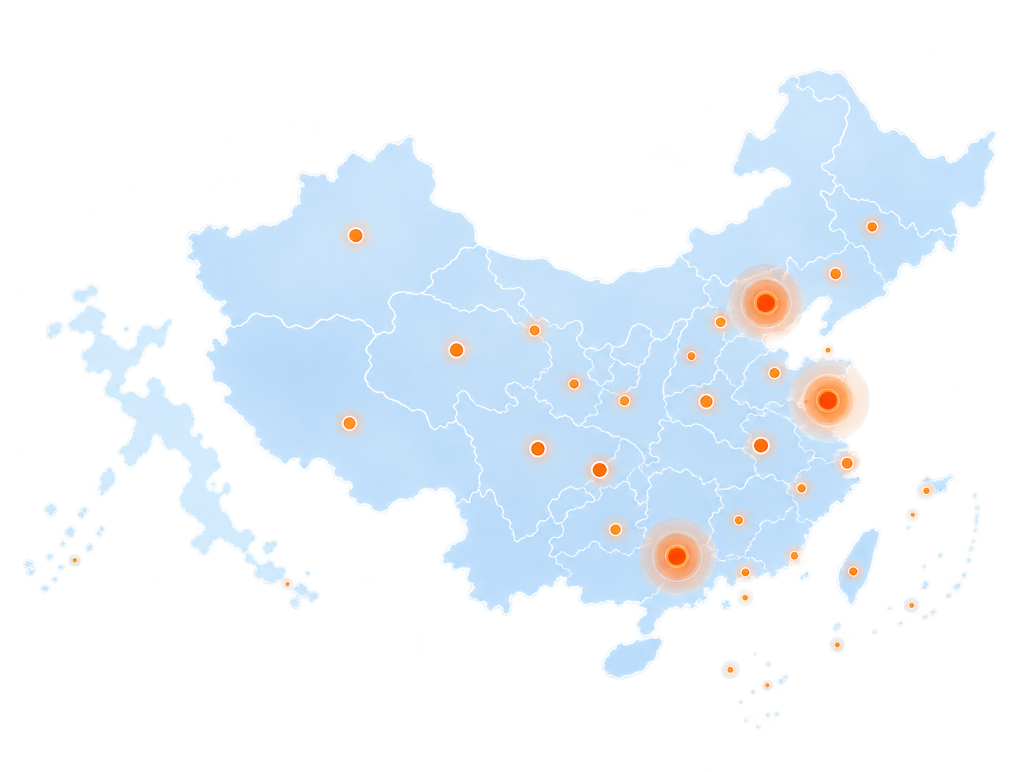 寻源地 · 全国特色实体产业源地分布直连中枢图